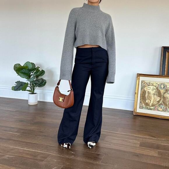 Alc wool navy trousers - Picture 2 of 8